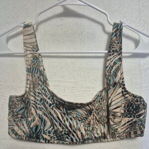 Victoria’s Secret 38DD Bikini Top Palm Zebra PrintAdjustable Underwire Bralette